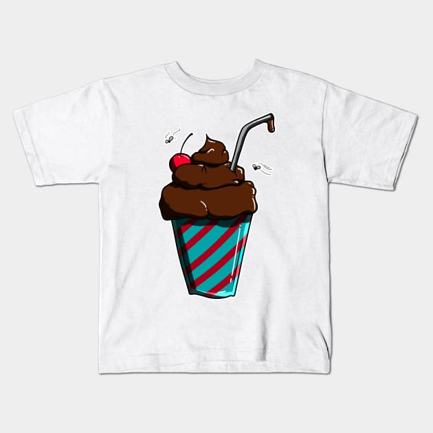 Forbidden poop shake Kids T-Shirt by KaiTech Design